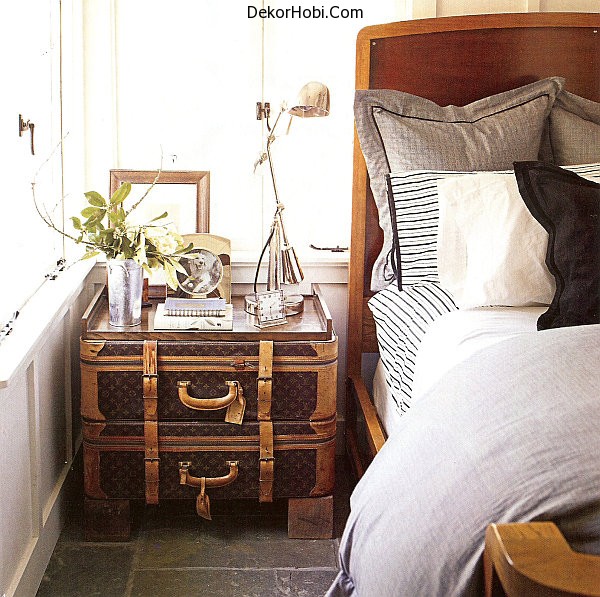 Louis-Vuitton-vintage-suitcases-as-nightstand