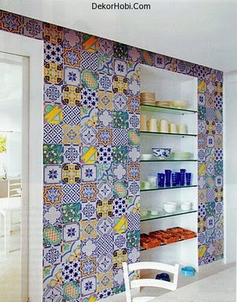 Evinizin Dekorasyonu İçin Patchwork Duvar Kağıtları