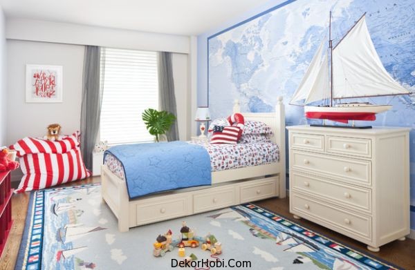 Nautical-themed-kids-room-with-stars-and-stripes-thrown-in-for-good-measure