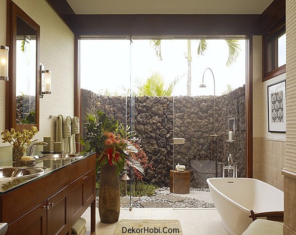 Contemporary-tropical-bathroom