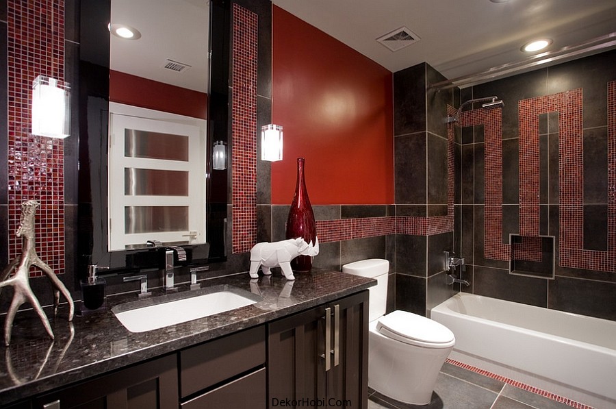 kırmızı banyo dekorasyonu10