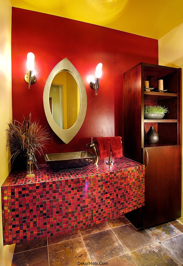 kırmızı banyo dekorasyonu12