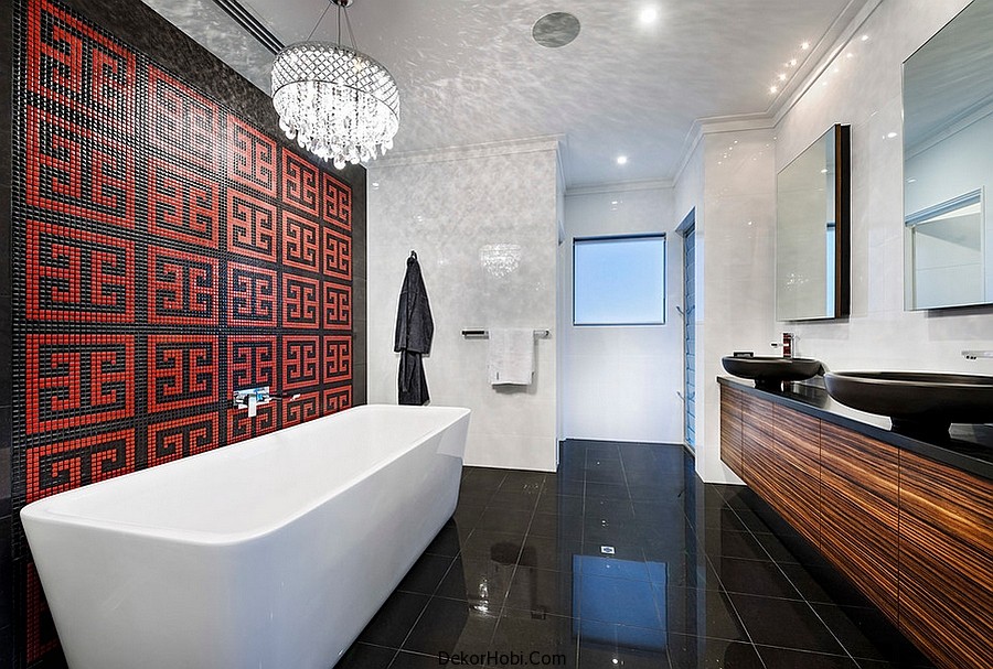 kırmızı banyo dekorasyonu14