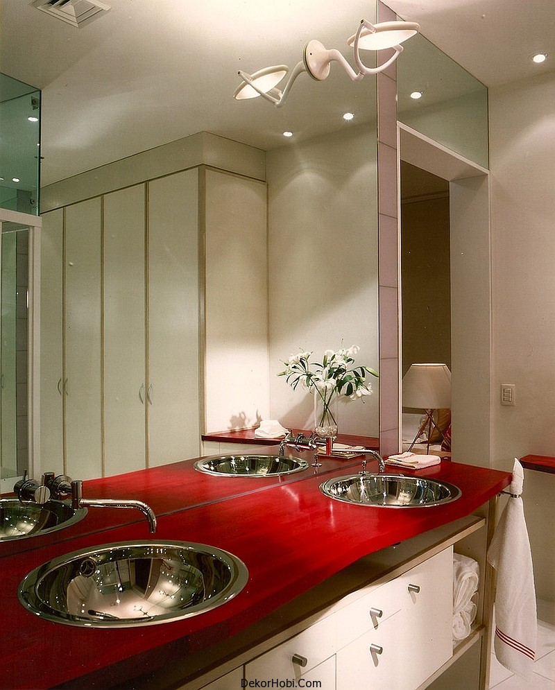 kırmızı banyo dekorasyonu15