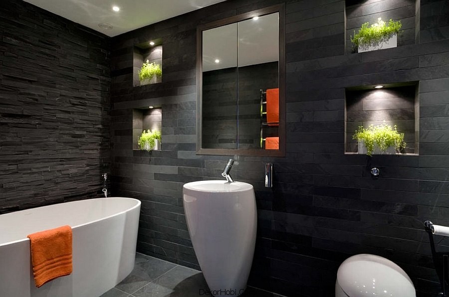 Siyah Renk Banyo Tasarımları