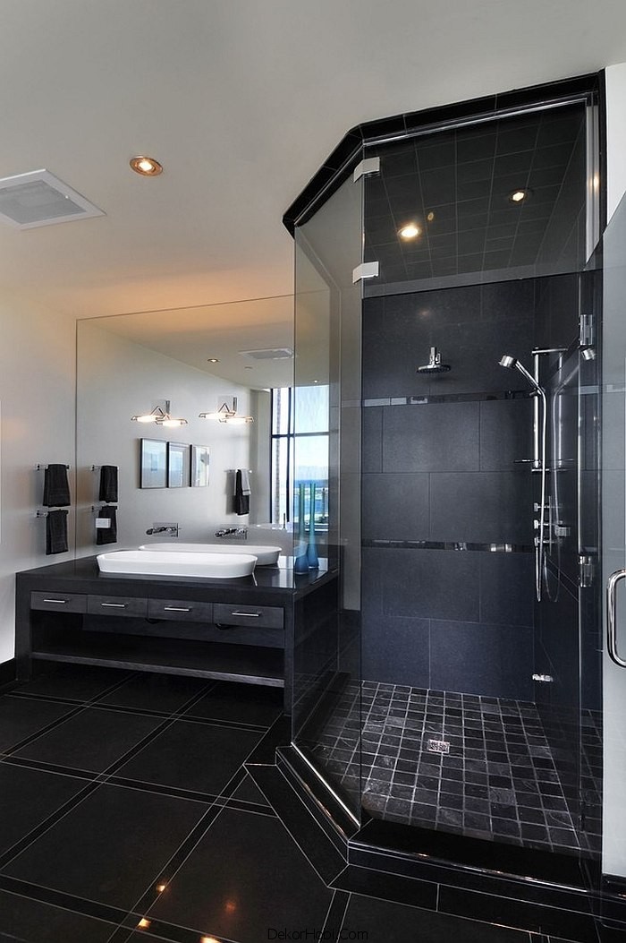 siyah renk banyo tasarımları17