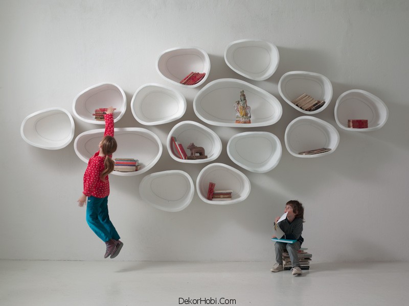 Yeni Modern Kitaplık ve Raf Modeli
