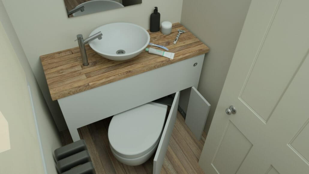 Banyo Lavabosu Altında Tuvalet